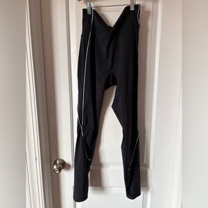 Fabletics Black Leggings with White Accents